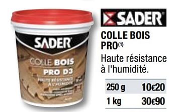 Promotions Colle bois pro - Sader - Valide de 29/05/2020 à 31/12/2020 chez Brico Depot