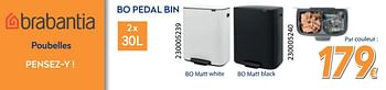 Promotions Bo pedal bin - Brabantia - Valide de 27/05/2020 à 30/06/2020 chez Krefel