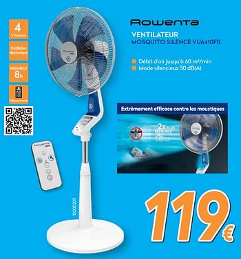 Promotions Rowenta ventilateur mosquito silence vu6410f0 - Rowenta - Valide de 27/05/2020 à 30/06/2020 chez Krefel