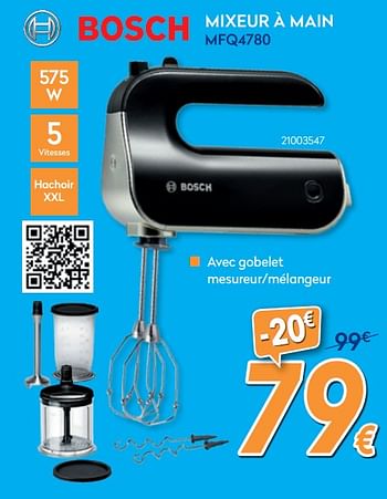 Promotions Bosch mixeur à main mfq4780 - Bosch - Valide de 27/05/2020 à 30/06/2020 chez Krefel