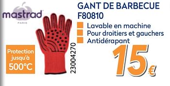 Promotions Gant de barbecue f80810 - Mastrad - Valide de 27/05/2020 à 30/06/2020 chez Krefel