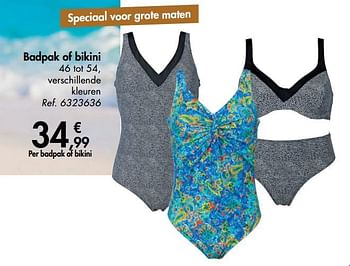 Promotions Badpak of bikini - Tex - Valide de 27/05/2020 à 08/06/2020 chez Carrefour