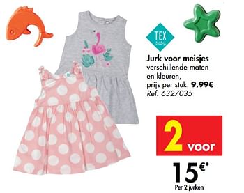 Promoties Jurk voor meisjes - Tex Baby - Geldig van 27/05/2020 tot 08/06/2020 bij Carrefour