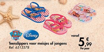 Promoties Teenslippers voor meisjes of jongens - Disney - Geldig van 27/05/2020 tot 08/06/2020 bij Carrefour