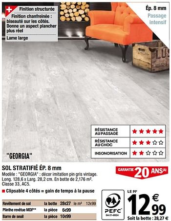 Promotion Brico Depot Sol Stratifie Georgia Produit Maison Brico Depot Construction Renovation Valide Jusqua 4 Promobutler