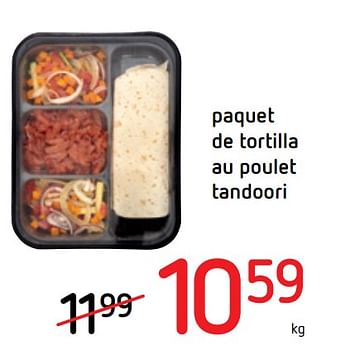 Promotions Paquet de tortilla au poulet tandoori - Produit Maison - Spar Retail - Valide de 04/06/2020 à 17/06/2020 chez Spar (Colruytgroup)