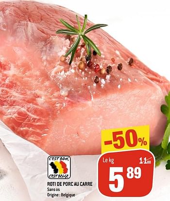 Promoties Roti de porc au carre - Huismerk - Match - Geldig van 27/05/2020 tot 02/06/2020 bij Match