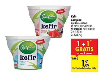 Promoties Campina kefir natuur - Campina - Geldig van 27/05/2020 tot 08/06/2020 bij Carrefour