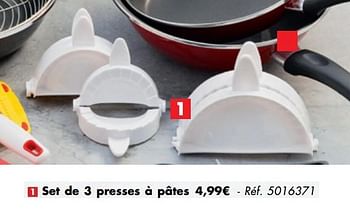 Promotions Set de 3 presses à pâtes - Produit maison - Carrefour  - Valide de 27/05/2020 à 08/06/2020 chez Carrefour