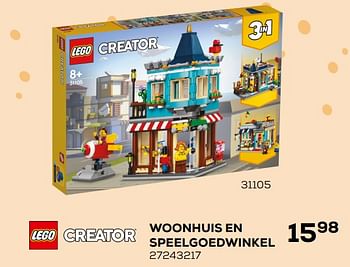 Promotions Woonhuis en speelgoedwinkel - Lego - Valide de 26/05/2020 à 30/06/2020 chez Supra Bazar