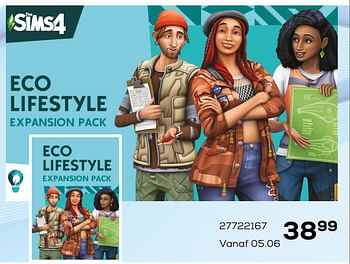 Promoties Sims4 eco lifestyle expansion pack - Electronic Arts - Geldig van 26/05/2020 tot 30/06/2020 bij Supra Bazar