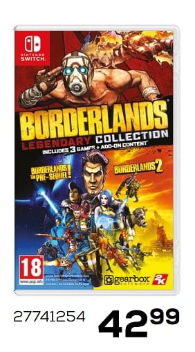 Promoties Switch borderlands legendary collection - 2K Games  - Geldig van 26/05/2020 tot 30/06/2020 bij Supra Bazar