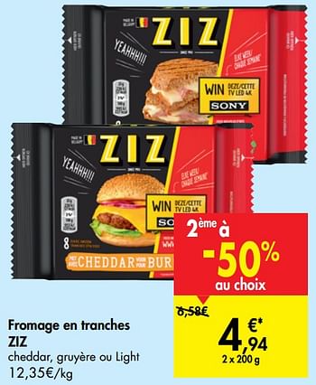 Promotions Fromage en tranches ziz - Ziz - Valide de 27/05/2020 à 08/06/2020 chez Carrefour