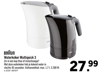 Promoties Braun waterkoker multiquick 3 - Braun - Geldig van 01/06/2020 tot 30/06/2020 bij Lidl