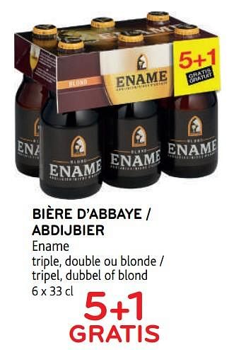 Promotions Bière d`abbaye ename triple, double ou blonde 5+1 gratis - Ename - Valide de 03/06/2020 à 16/06/2020 chez Alvo