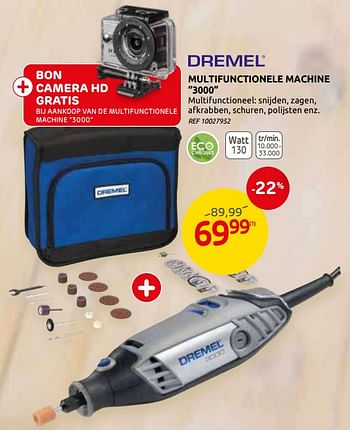 Promotions Dremel multifunctionele machine 3000 - Dremel - Valide de 03/06/2020 à 15/06/2020 chez BricoPlanit