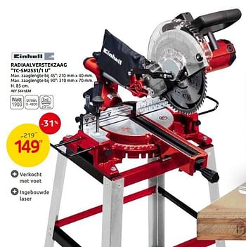 Promotions Einhell radiaalverstekzaag tc-sm2531-1 u - Einhell - Valide de 03/06/2020 à 15/06/2020 chez BricoPlanit