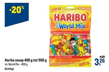 Promoties Haribo snoep world mix - Haribo - Geldig van 03/06/2020 tot 16/06/2020 bij Makro