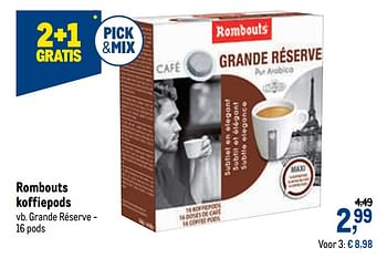 Promoties Rombouts koffiepods grande réserve - Rombouts - Geldig van 03/06/2020 tot 16/06/2020 bij Makro