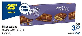 Promoties Milka koekjes cake + choc - Milka - Geldig van 03/06/2020 tot 16/06/2020 bij Makro