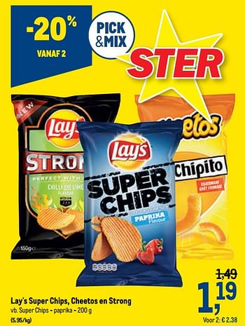 Promoties Super chips - paprika - Lay's - Geldig van 03/06/2020 tot 16/06/2020 bij Makro