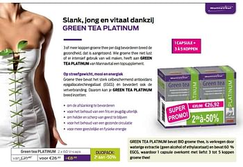 Promoties Green tea platinum - Mannavital - Geldig van 01/06/2020 tot 30/06/2020 bij Mannavita