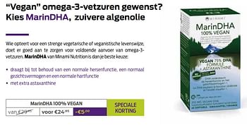 Promoties Marindha 100% vegan - Minami Nutrition - Geldig van 01/06/2020 tot 30/06/2020 bij Mannavita