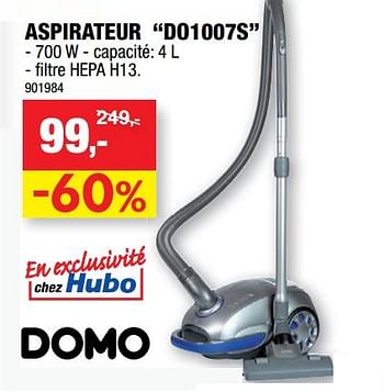 Promotions Domo aspirateur do1007s - Domo elektro - Valide de 27/05/2020 à 07/06/2020 chez Hubo