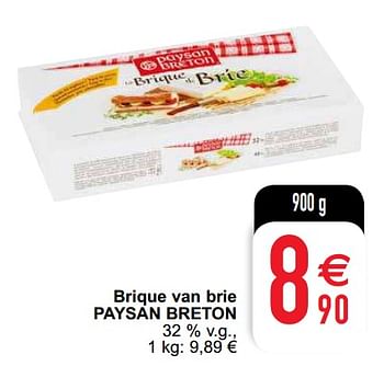 Promoties Brique van brie paysan breton - Paysan Breton - Geldig van 02/06/2020 tot 08/06/2020 bij Cora
