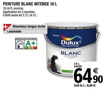 Promotions Peinture blanc intense - Dulux - Valide de 29/05/2020 à 31/12/2020 chez Brico Depot