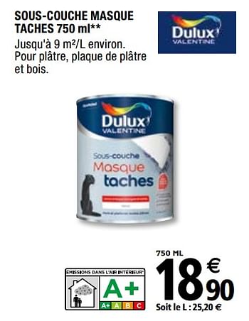Promoties Sous-couche masque taches - Dulux - Geldig van 29/05/2020 tot 31/12/2020 bij Brico Depot