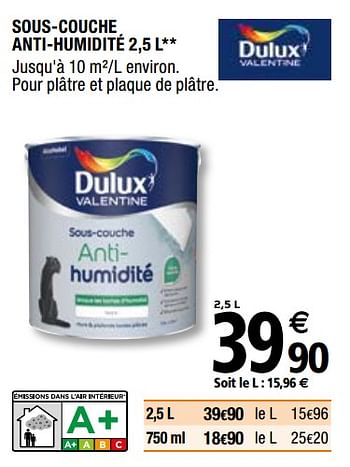 Promotions Sous-couche anti-humidité - Dulux - Valide de 29/05/2020 à 31/12/2020 chez Brico Depot