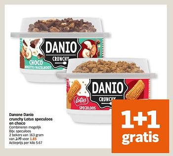 Promoties Danone danio crunchy lotus speculoos en choco - Danone - Geldig van 02/06/2020 tot 07/06/2020 bij Albert Heijn