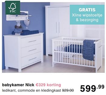 Promotions Babykamer nick - Produit Maison - Baby & Tiener Megastore - Valide de 31/05/2020 à 06/06/2020 chez Baby & Tiener Megastore
