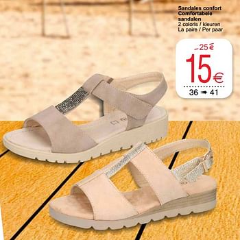 Promotions Sandales confort comfortabele sandalen - Produit maison - Cora - Valide de 02/06/2020 à 15/06/2020 chez Cora