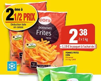 Promotions Pommes frites cora - Produit Maison - Smatch - Valide de 03/06/2020 à 16/06/2020 chez Smatch