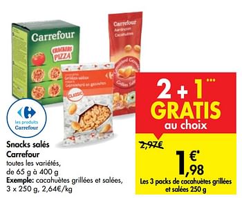 Cacahuètes grillées salées CARREFOUR CLASSIC