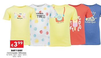 Promoties Baby t-shirt - Huismerk - Trafic  - Geldig van 03/06/2020 tot 07/06/2020 bij Trafic