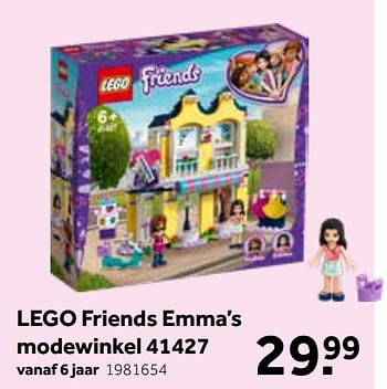 Promoties Lego friends emma`s modewinkel 41427 - Lego - Geldig van 30/05/2020 tot 14/06/2020 bij Intertoys