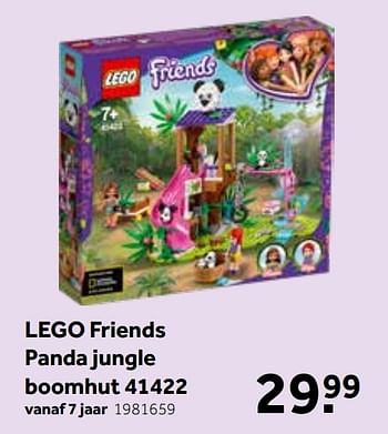Promoties Lego friends panda jungle boomhut 41422 - Lego - Geldig van 30/05/2020 tot 14/06/2020 bij Intertoys