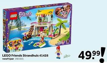 Promoties Lego friends strandhuis 41428 - Lego - Geldig van 30/05/2020 tot 14/06/2020 bij Intertoys