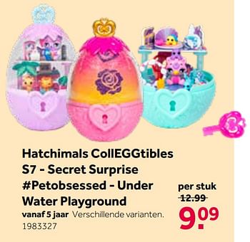 Promoties Hatchimals colleggtibles s7 - secret surprise #petobsessed - under water playground - Hatchimals - Geldig van 30/05/2020 tot 14/06/2020 bij Intertoys