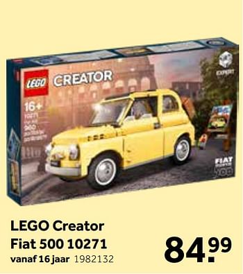 Promoties Lego creator fiat 500 10271 - Lego - Geldig van 30/05/2020 tot 14/06/2020 bij Intertoys