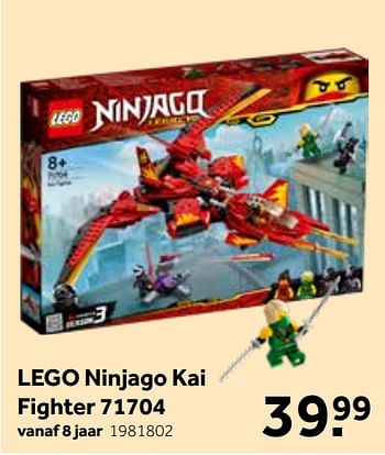 Promoties Lego ninjago kai fighter 71704 - Lego - Geldig van 30/05/2020 tot 14/06/2020 bij Intertoys