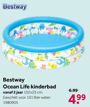 Promoties Bestway ocean life kinderbad - BestWay - Geldig van 30/05/2020 tot 14/06/2020 bij Intertoys