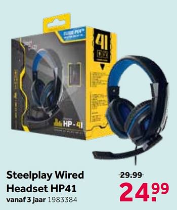 Promoties Steelplay wired headset hp41 - Steelplay - Geldig van 30/05/2020 tot 14/06/2020 bij Intertoys