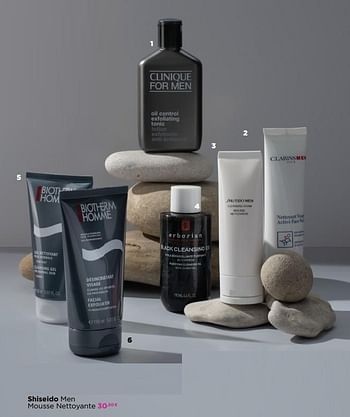 Promoties Shiseido men mousse nettoyante - Shiseido - Geldig van 01/06/2020 tot 14/06/2020 bij ICI PARIS XL