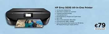 Promoties Hp envy 5030 all-in-one printer - HP - Geldig van 30/05/2020 tot 30/06/2020 bij Compudeals