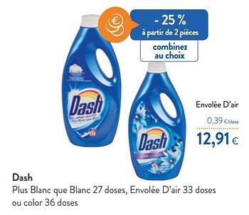 Lessive Liquide Dash Plus blanc que blanc 27 doses