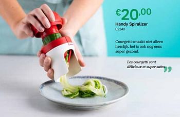 Promotions Handy spiralizer - Produit Maison - Tupperware - Valide de 01/06/2020 à 28/06/2020 chez Tupperware